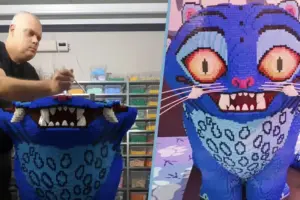 Building a Feline Phenomenon: Inside the Construction of the 37,000-Brick Derpy Lego Sculpture